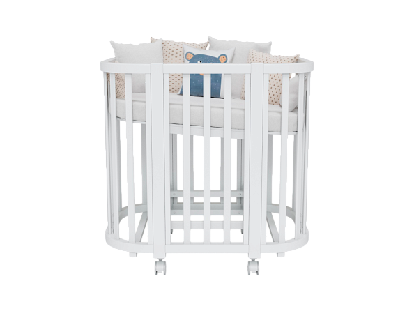 OLANT BABY кровать-трансформер с маятником Vila белый - фото  5