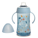Suavinex поильник 4 месяца+ 270 мл обучающий с ручками INTO THE FOREST голубой