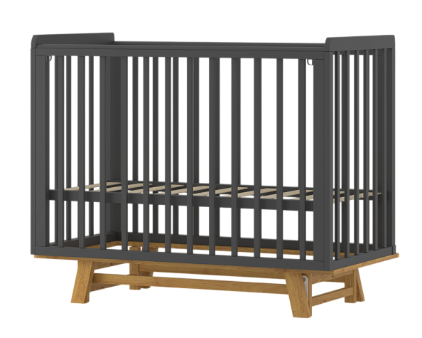 OLANT BABY кровать с маятником Скаген ЕССО графит/бук - фото  1