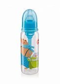Happy Baby бутылочка с силиконовой соской 250 мл цвет голубой