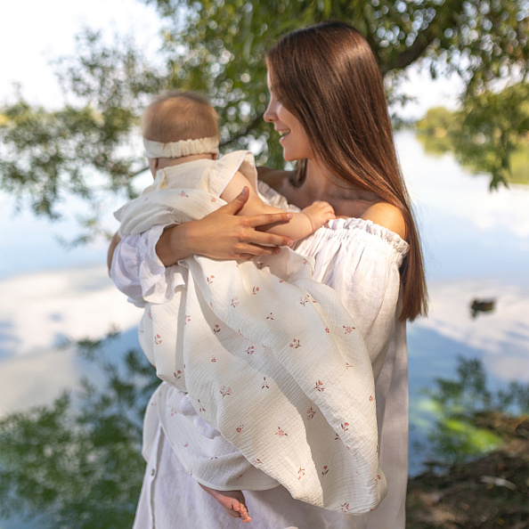 Perina комплект пелёнок детских (2 шт) Лето розовое/Мокко - фото  9