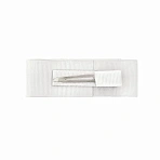 Milledeux Заколка-зажим "Layered Bow" средняя, коллекция "Pearl Grosgrain", белая