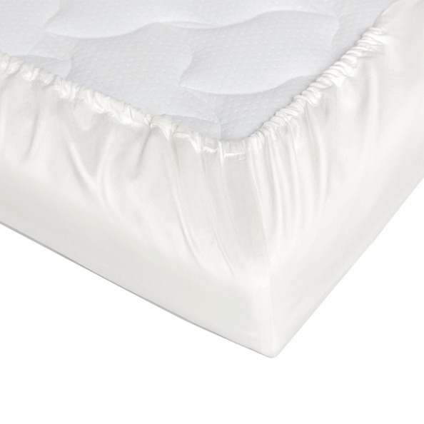 Perina простыня на резинке 120х60 детская сатин айвори - фото  3