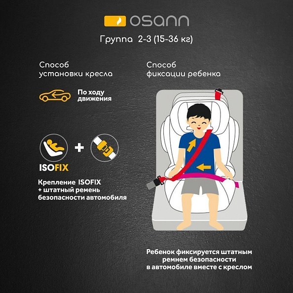 Osann  FLUX ISOFIX Universe Grey .1/2/3.