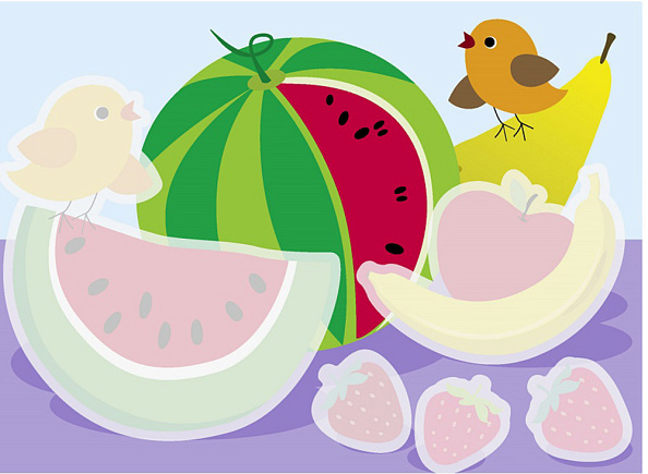 Стрекоза. Раскраски водные многоразовые, фрукты - фото  1