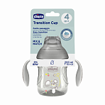Chicco поильник 4 месяца+ Transition Cup 200 мл серый