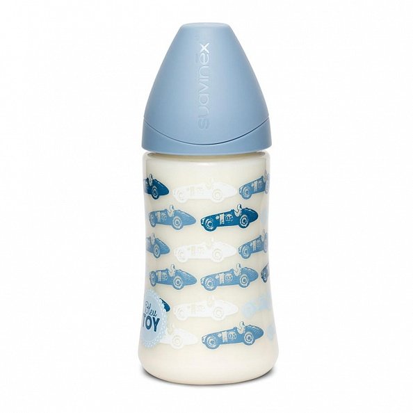 Suavinex бутылка 270 мл TOY с силиконовой анатомической соской с рождения 