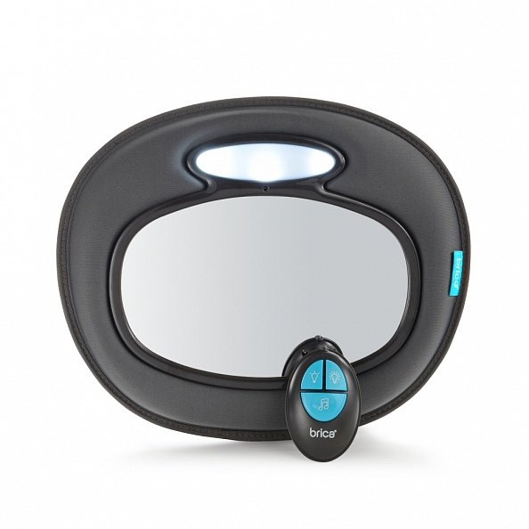 Brica munchkin зеркало музыкальное контроля за ребёнком в автом Night Light™ Baby In-Sight® Mirror