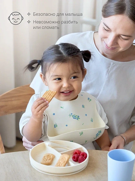 Edda тарелка на присоске секционная Шалфей - фото  7