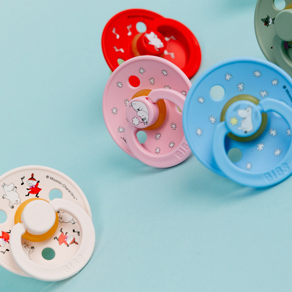BIBS пустышка латексная Moomin Colour - Dreaming - Baby Pink - фото  7