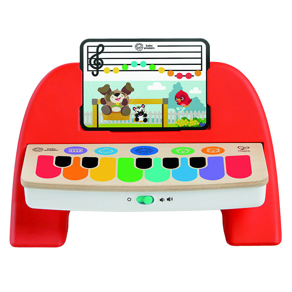 Hape игрушка музыкальная Пианино сенсорное, красное - фото  2