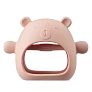 Happy Baby прорезыватель силиконовый массажер для десен bear pink - фото 1
