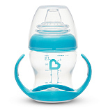 Munchkin обучающий поильник-чашка Gentle™ с ручками голубой (прозрачный) 4+ 120мл. 