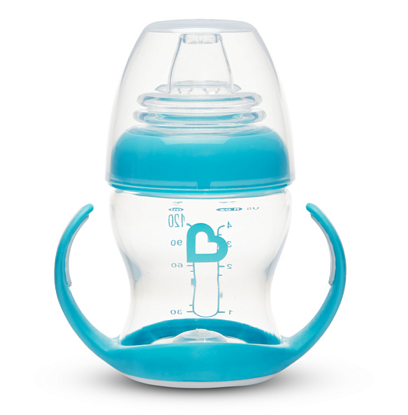 Munchkin обучающий поильник-чашка Gentle™ с ручками голубой (прозрачный) 4+ 120мл.  - фото  1