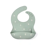 Edda нагрудник силиконовый Птички, Шалфей