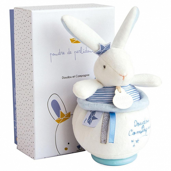 Dou Dou et Compagnie игрушка музыкальная кролик голубой Perli 19 см