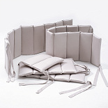 Perina защита для детской кроватки (фенс-бортик) &quot;Sateen Collection&quot; (жемчужно-серый)