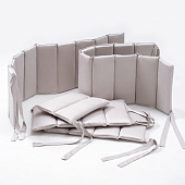 Perina защита для детской кроватки (фенс-бортик) &quot;Sateen Collection&quot; (жемчужно-серый)