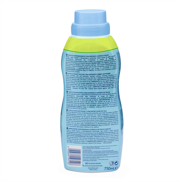 Chicco кондиционер 0+ для детского белья 750 мл Sweet Talcum Sensitive											 - фото  6