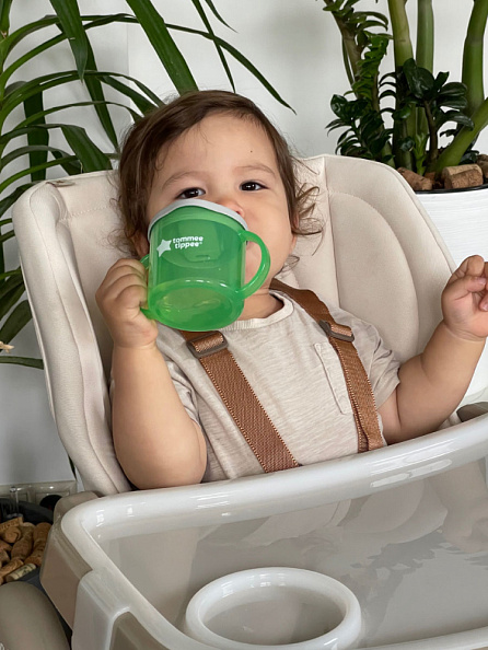 Tommee Tippee поильник, обучающая чашка с носиком и ручками, 190 мл, 4 м+, зеленый - фото  14