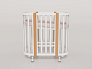 OLANT BABY кровать-трансформер с маятником Vila белый/бук - фото 4