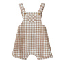 Babybu комбинезон на лямках GINGER GINGHAM 70% органический хлопок 30% лен цвет бежевый - фото 1