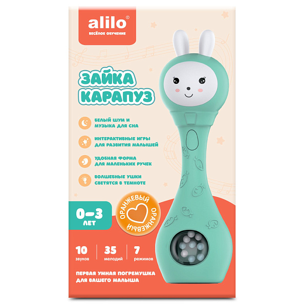 Alilo игрушка Зайка-Карапуз S1 оранжевый - фото  7