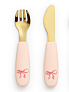 Elodie посуда силиконовая набор - тарелка, вилка, нож - Rosy Bow - фото 4