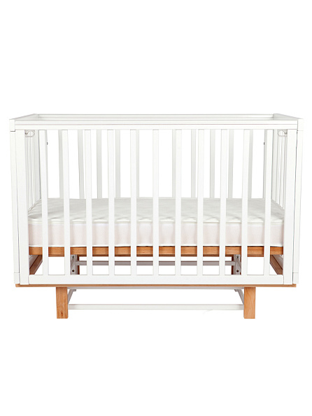 LIEL кровать с маятником приставная Union белый/натуральный - фото  2