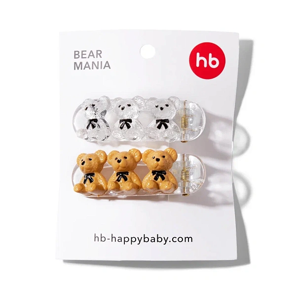 Happy Baby заколки для волос мишки 2 штуки - фото  3