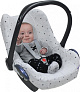 Xplorys    DOOKY Seat cover 0+ Light Grey Crowns