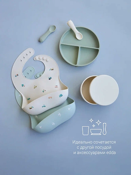 Edda тарелка на присоске секционная Шалфей - фото  11