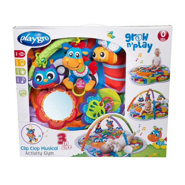 Playgro коврик развивающий с дугами Ослик - фото  2