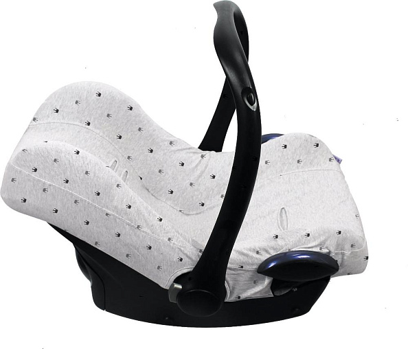 Xplorys    DOOKY Seat cover 0+ Light Grey Crowns