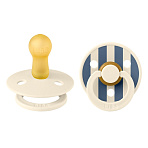 BIBS набор пустышек латексных Studio Colour, 2 штуки Pin/Ivory Steel Blue