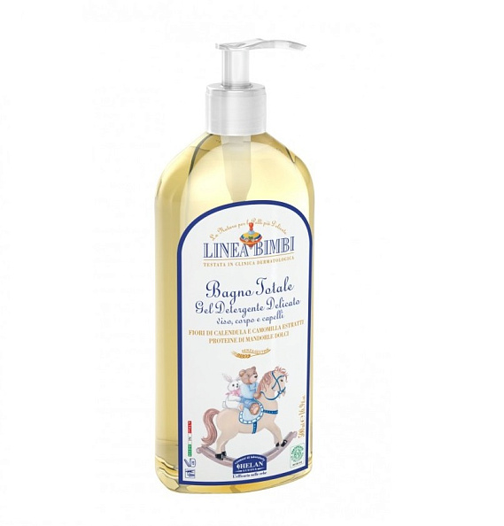 Helan Linea Bimbi шампунь-гель 0+ для волос и тела детский 500 мл - фото  1