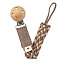 BIBS держатель для пустышки Paci Braid, Dark Oak/Vanilla