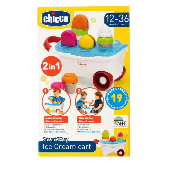 Chicco игрушка-конструктор Тележка с мороженым - фото  10