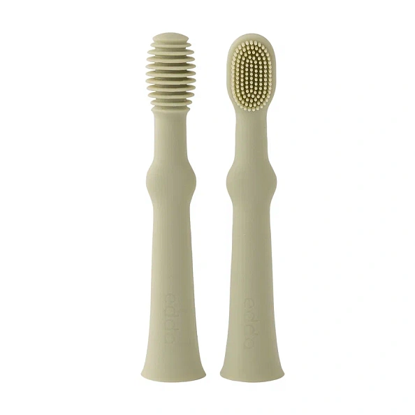 Edda зубная щётка - массажер 2 штуки силикон Шалфей - фото  1