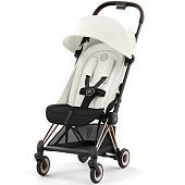 Cybex Коляска Coya Rosegold Off White с дождевиком и бампером