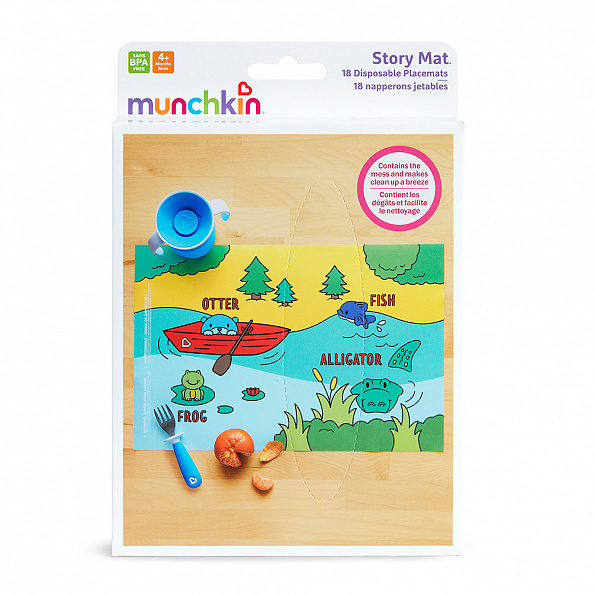 Munchkin набор одноразовых ковриков для кормления Story Mat™ 18 шт. 4+