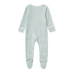 Babybu комбинезон на молнии Fern Melange Stripe 100% органический хлопок 