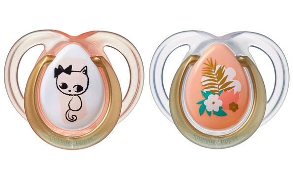 Tommee Tippee соска-пустышка силиконовая, 0-6 мес., 2 шт. - фото  1