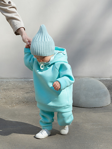 OLANT BABY худи с капюшоном Siberia Turquoise - фото  5