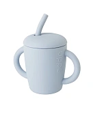 Edda поильник с трубочкой силикон Небо