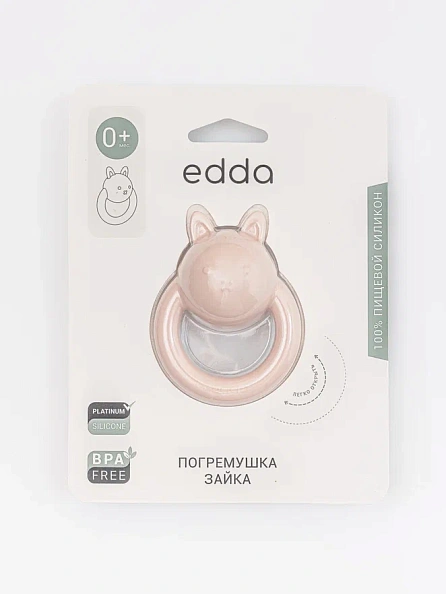 Edda погремушка - прорезыватель Зайка, Сакура - фото  3