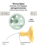 Tommee Tippee соска-пустышка силиконовая Close to Natural Breast-like, 0-6 мес., 2 шт.