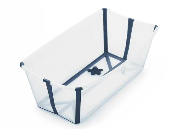 Stokke® Flexi Bath® cкладная ванночка XL Transparent Blue  - фото  1