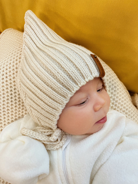 OLANT BABY шапочка 100% хлопок Nature - фото  3