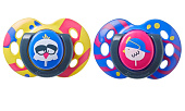 Tommee Tippee соска-пустышка силиконовая Fun Style, 6-18 мес., 2 шт.